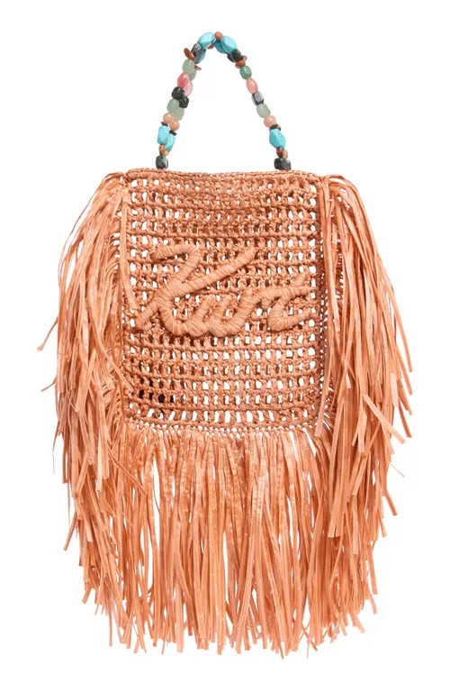 Kurt Geiger London Mini Kurt Fringe Tote in Orange at Nordstrom | Nordstrom