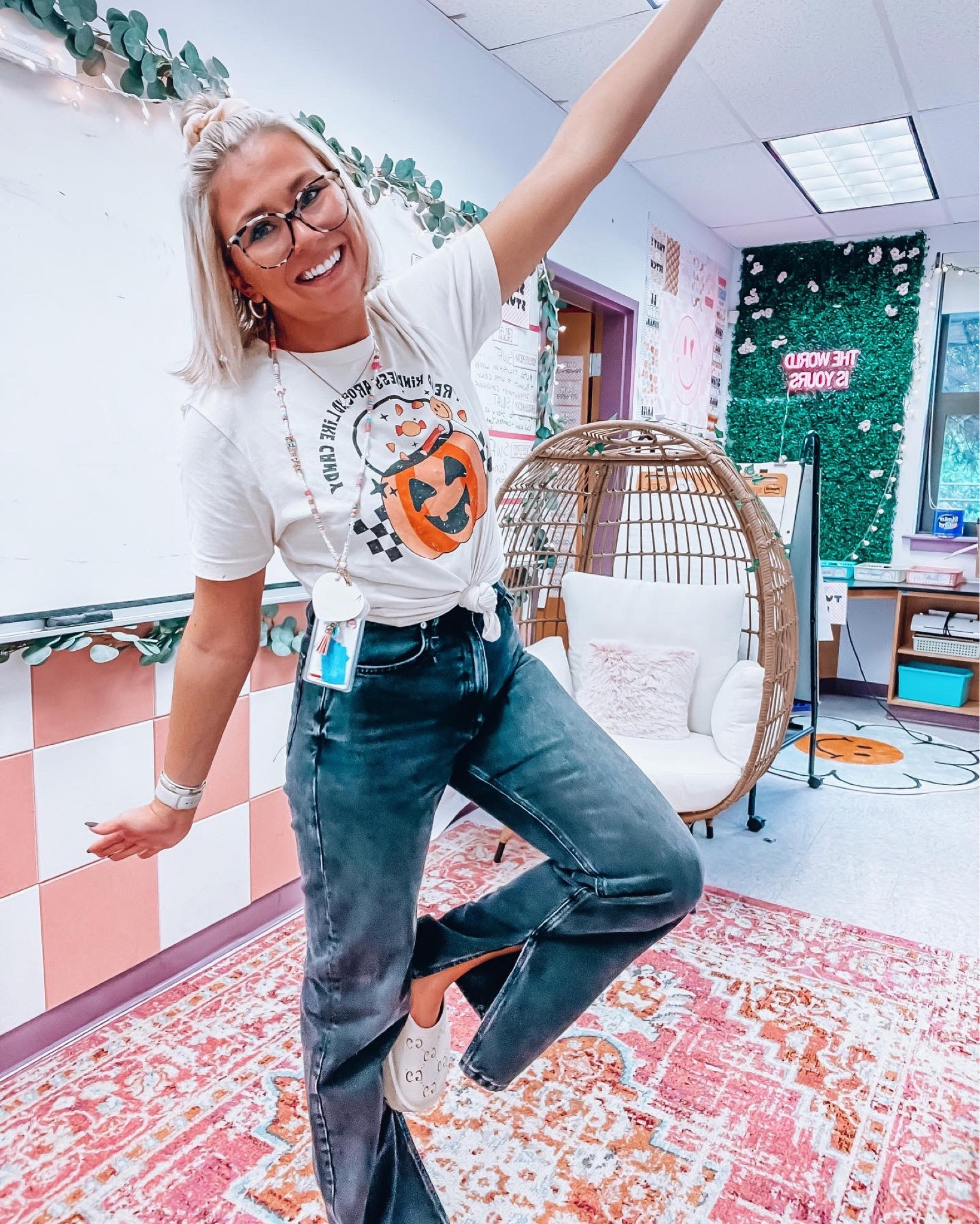 Shirt from littles to middle on Amazon but linked some other cute ones! 
Jeans are from Zara but linked a similar pair! 
Shoes gucci, run tts and are the most comfortable shoes ever 

#LTKstyletip #LTKHalloween #LTKSeasonal