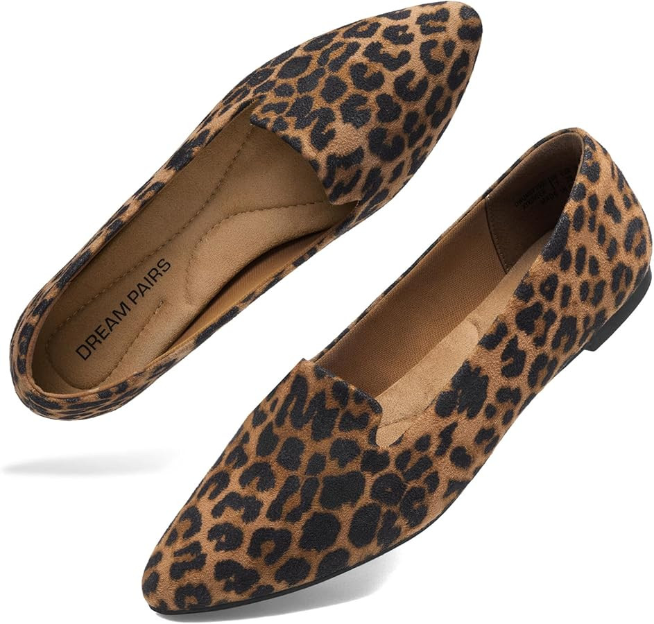 DREAM PAIRS Women's Pointed Toe Slip-On Dressy Flat Shoes Comfortable Business Casual Dress Shoes... | Amazon (US)