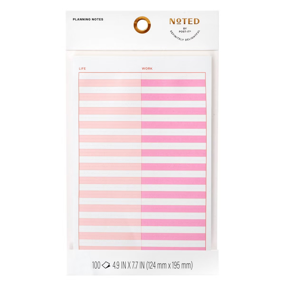 Noted by Post-it 5"x8" Work/Life Planning Sticky Notes 100ct | Target