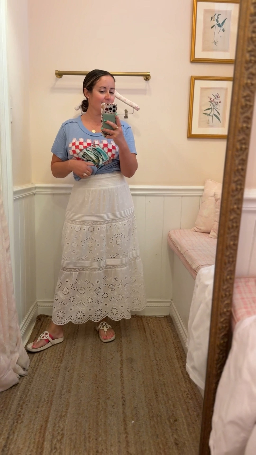 Dreamy Loveshackfancy Miloti Skirt in white 🤍 An absolute Spring/Summer wardrobe staple! Can’t wait to style it! #birthdaygifttoself

#LTKOver40 #LTKSeasonal #LTKStyleTip