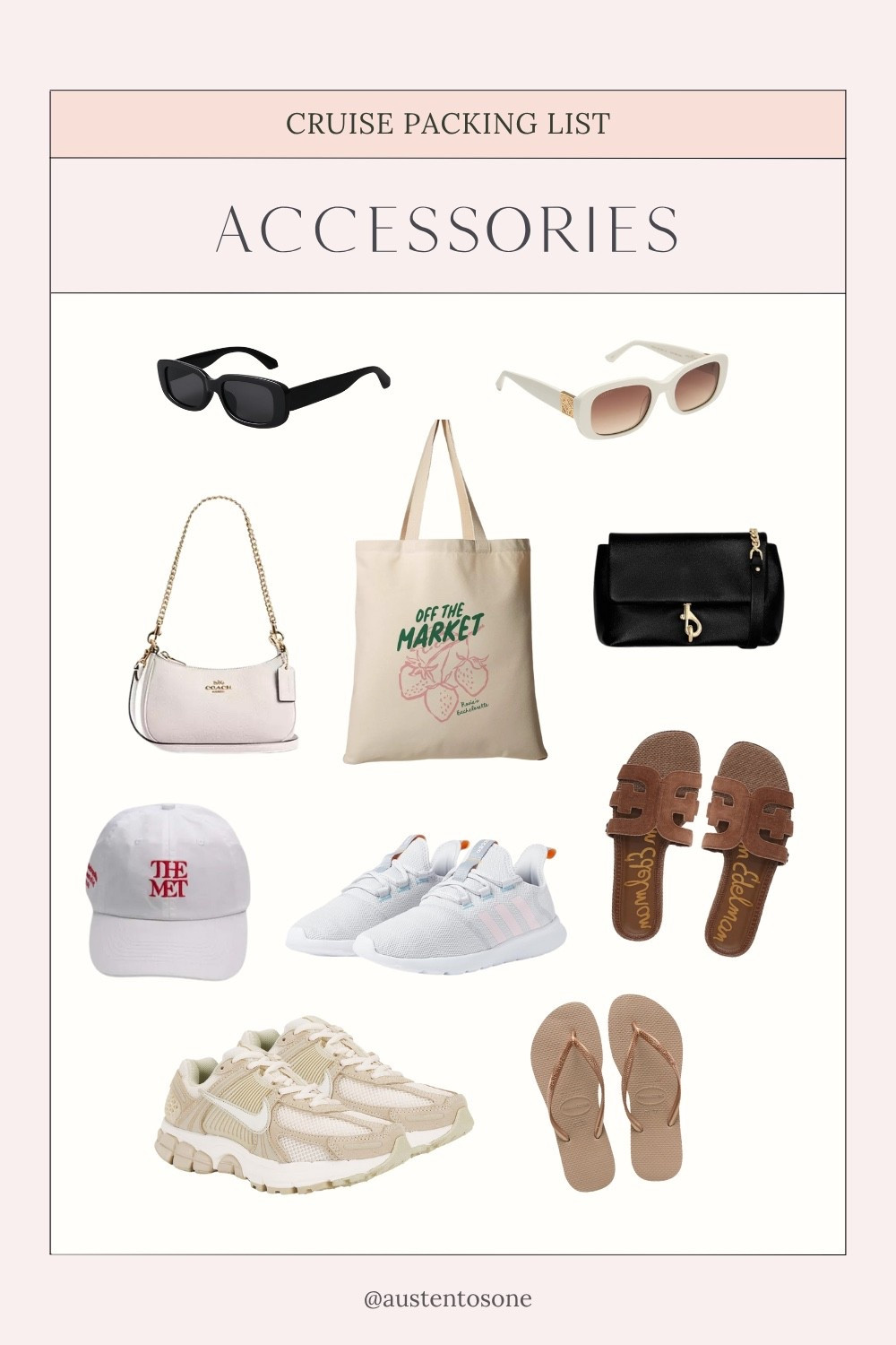 What I packed for a cruise accessories edition! A baseball cap and sunglasses were necessary in the Caribbean sun. I also wore some flat sandals and sneakers and bringing a tote bag was key for excursions  

#LTKFindsUnder50 #LTKTravel