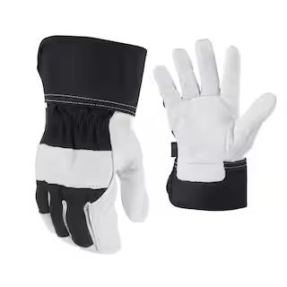FIRM GRIP Goatskin Leather Gloves with Safety Cuff 5053-27 - The Home Depot | The Home Depot