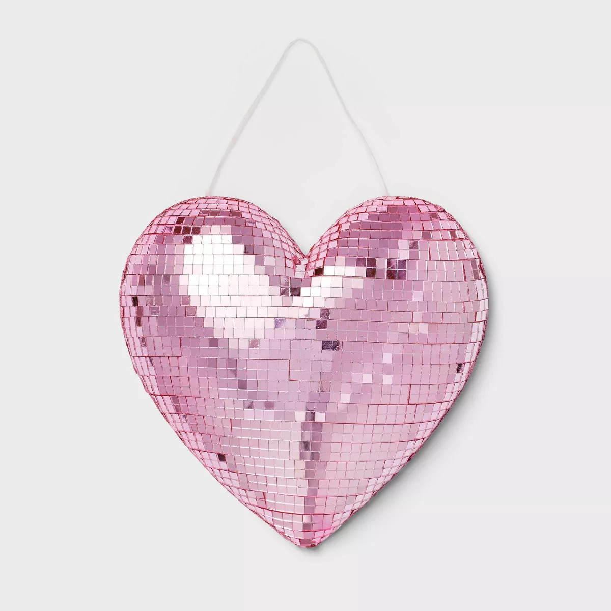 9"x9" Hanging Valentine Wall Art Pink Heart Disco Ball - Spritz™ | Target