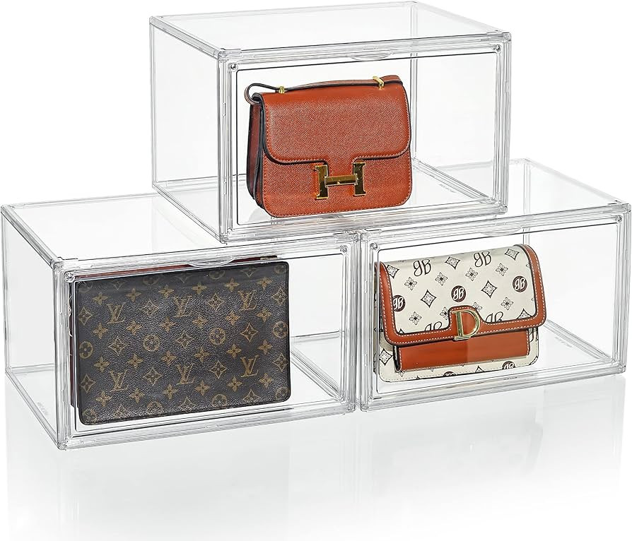 ZLLZUU Purse and Handbag Storage Organizer for Closet, Clear Acrylic Display Case for Collectible... | Amazon (US)