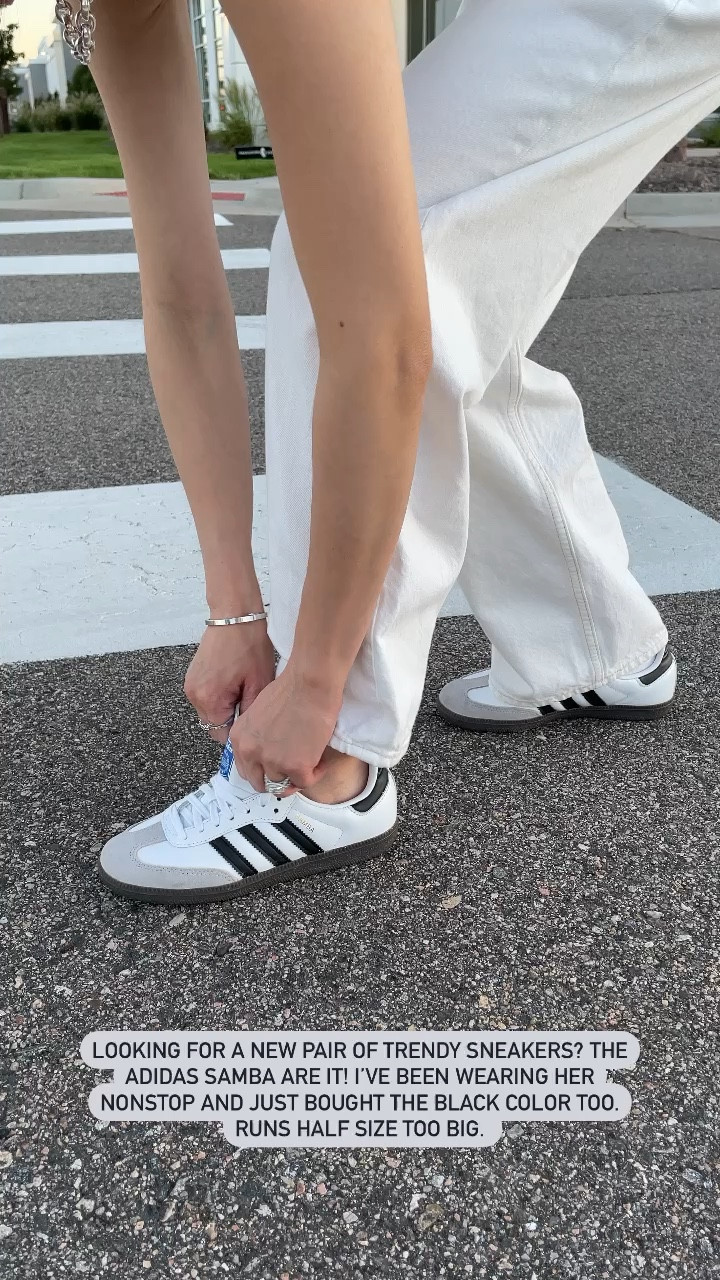Looking for a new pair of trendy sneakers? These Adidas Samba are it! I’ve been wearing her nonstop and just bought the black color too. Runs half size too big. 

White sneakers, Adidas Samba, neutral sneakers, The Stylizt



#LTKshoecrush #LTKstyletip #LTKfindsunder100