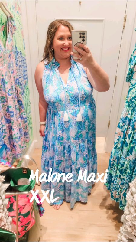 This is the Malone Maxi in a XXL. I ordered the XL, happy I did. The arm holes in this one are a little big IMO. The Malone is usually a sell out style. So if you're sitting on snagging it.. quit it! or you won't get this one. #livinglargeinlilly #lillypulitzer #lillytryon #lillytryon #grandmillennial #travel 

#LTKmidsize #LTKplussize