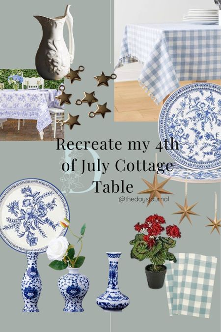 Creating a look inspired by my red, white and blue cottage table.

#cottagedecor #redwhiteabdblue 

#LTKSeasonal #LTKhome
