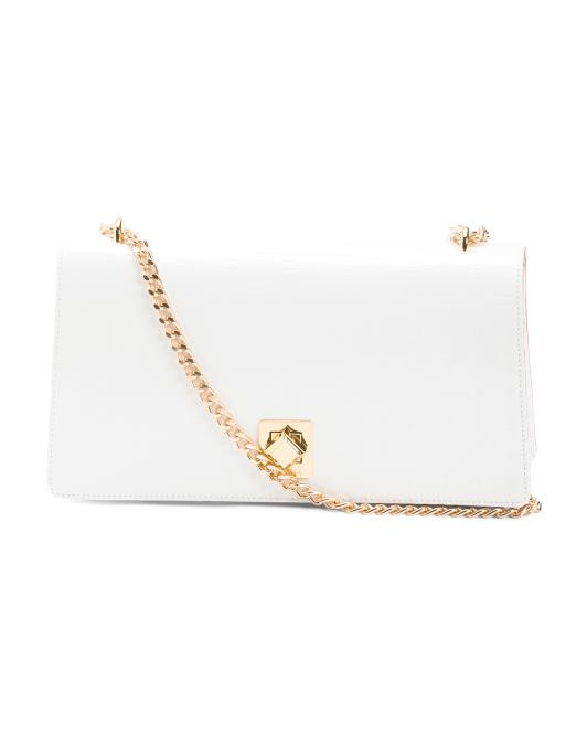 Made In Italy Patent Leather East West Flap Shoulder Bag | TJ Maxx