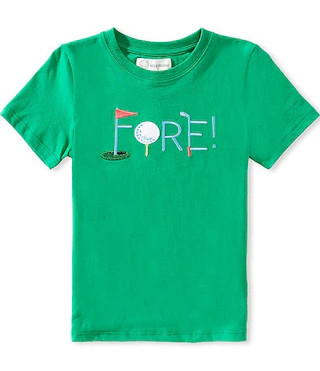 Little Boys Fore Embroidered T-Shirt | Dillard's
