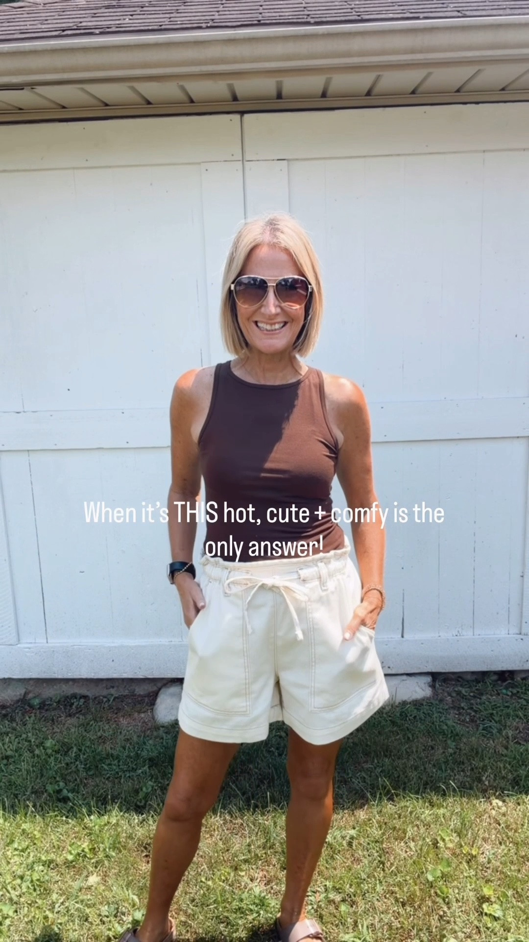 Cute shorts • tank top • summer outfit • casual style • effortless outfit • warm weather look • everyday style • comfy summer fashion.

#LTKootd #LTKOver40 #LTKSaleAlert