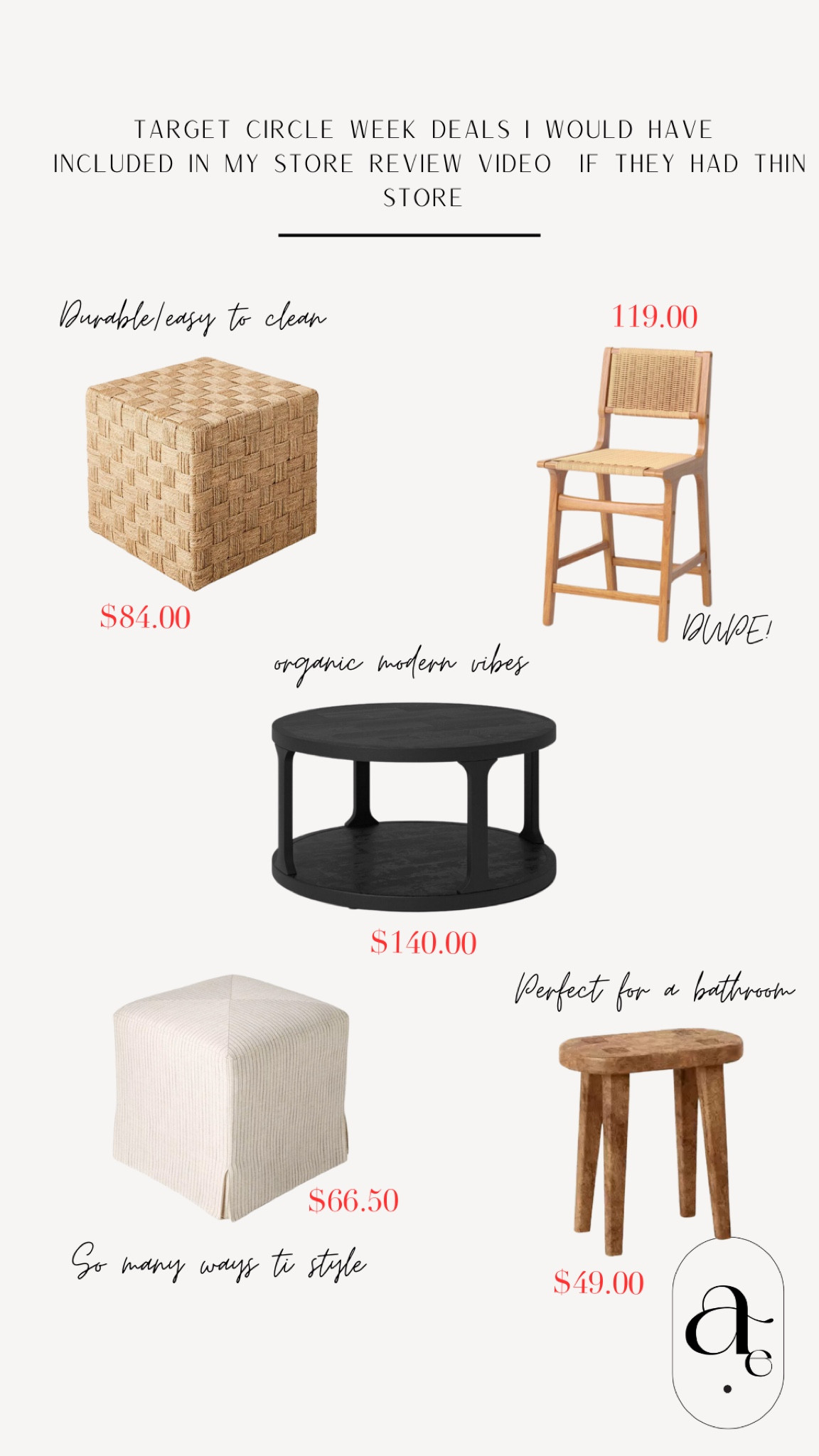 Threshold deals on target circle week!  I would have included them in my video of they carried them in store 🎯

#LTKhome #LTKsalealert