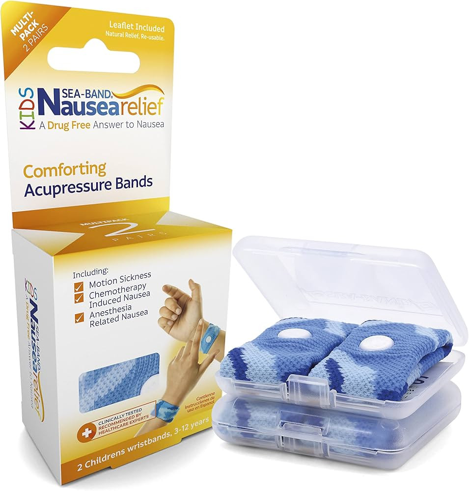 Sea-Band Anti-Nausea Acupressure Wristband for Motion Sickness, Child Size, 2 Pairs | Amazon (US)