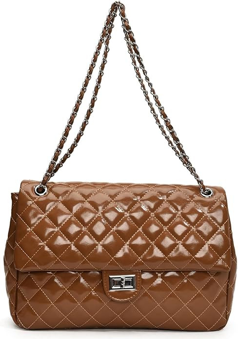 Large Quilted PU Leather Crossbody Bag for Women Quilted Purse Vintage Hobo Shoulder Bags Handbag... | Amazon (US)