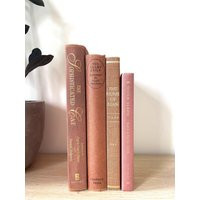 Warm Pink Decorative Book Set Home Staging Bundle | Etsy (US)