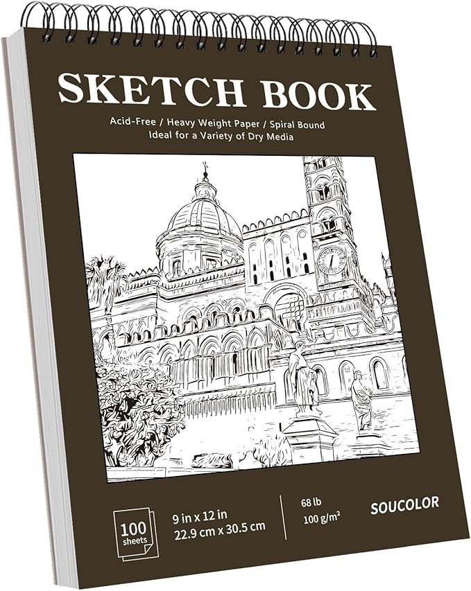 Classroom Must Haves Supplies for Teacher Student, Soucolor 9" x 12" Sketch Book 100 Sheets, Back... | Amazon (US)