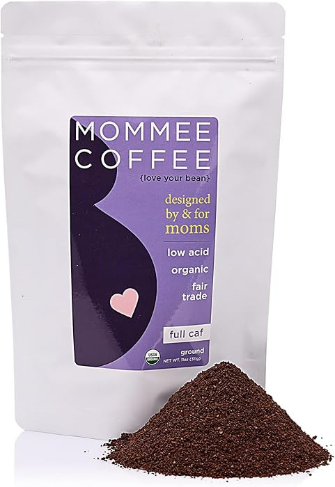Mommee Coffee Full Caf Ground Low Acid Coffee - 100% Arabica Organic Coffee Beans with Smooth Car... | Amazon (US)
