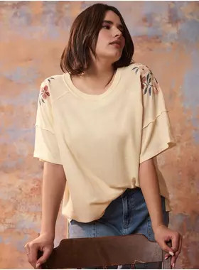 Festi Relaxed Embroidered Tee | Torrid (US & Canada)