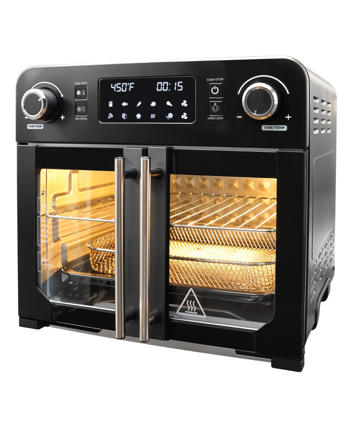 Elite Cuisine 23 Liter French Door Air Fryer Oven EAF9202 - Black | Macy's