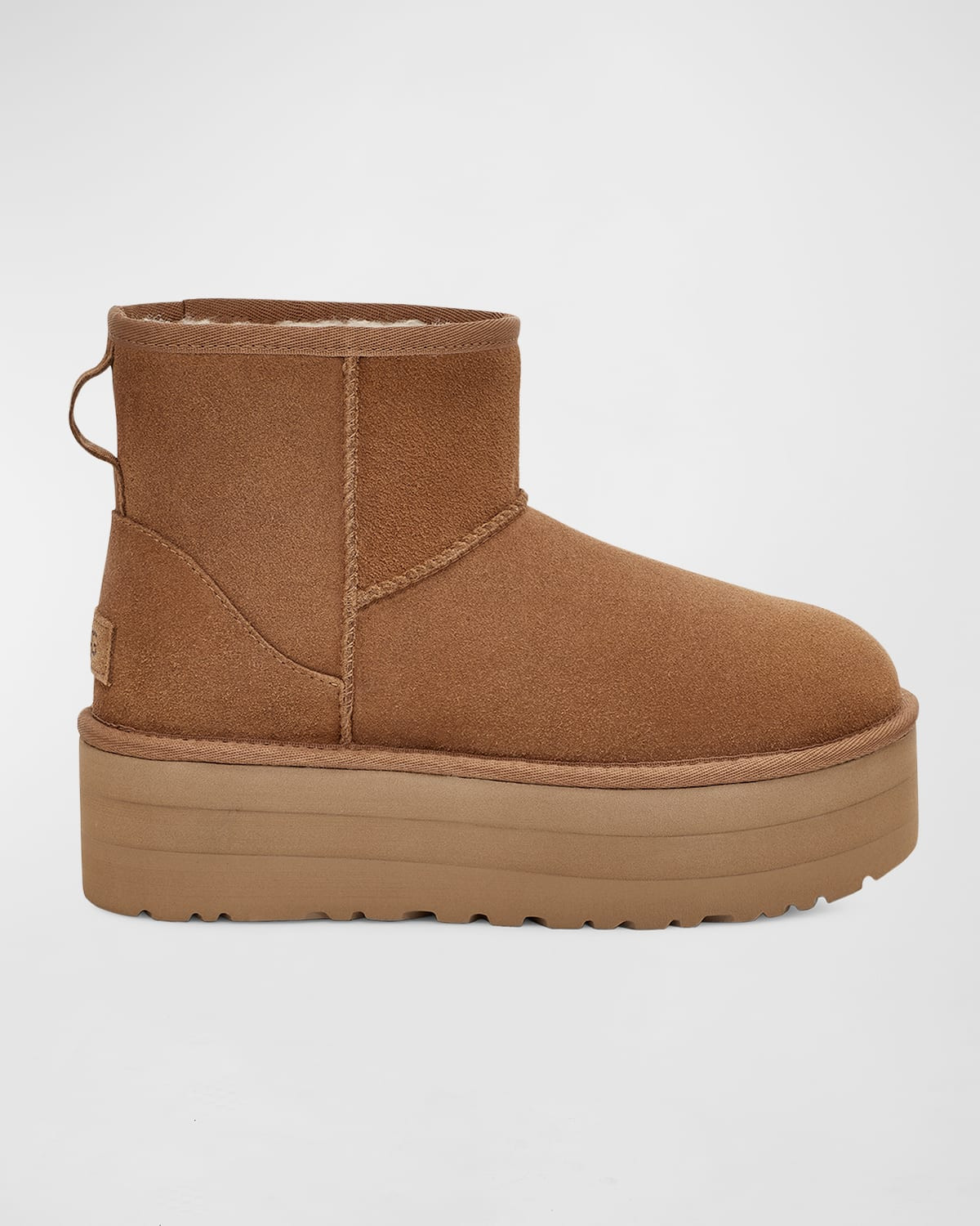 Classic Mini Platform Suede Booties | Neiman Marcus