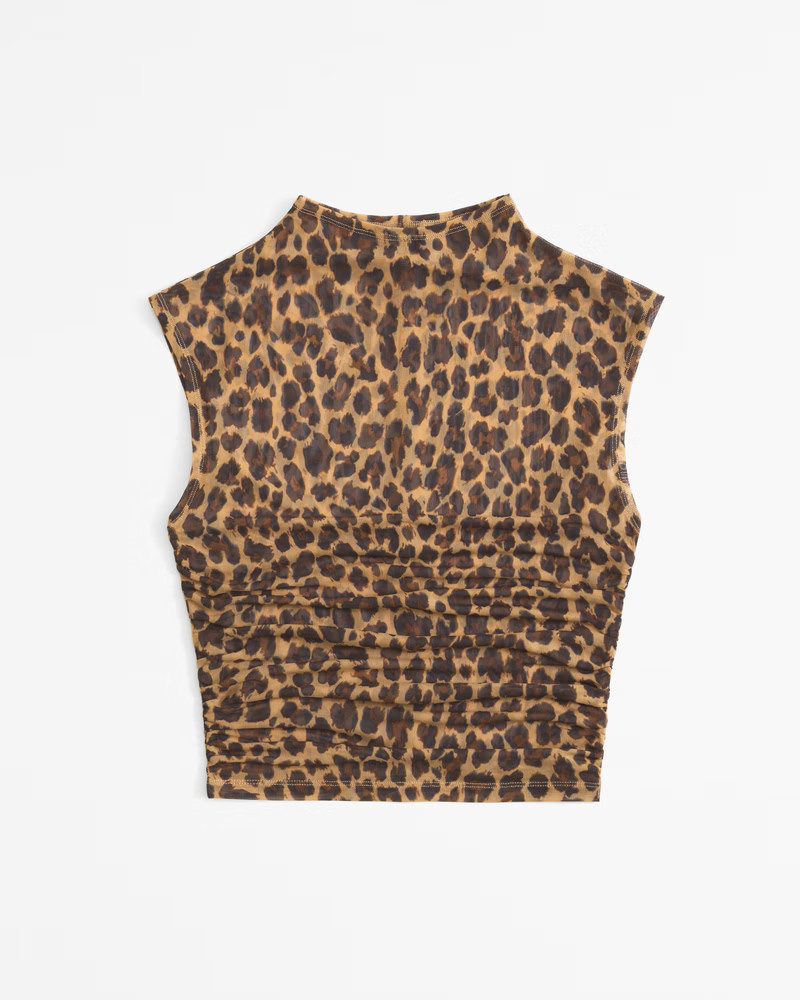 Abercrombie & Fitch Women's The A&F Paloma Mesh Top in Leopard Print - Size XS | Abercrombie & Fitch (US)