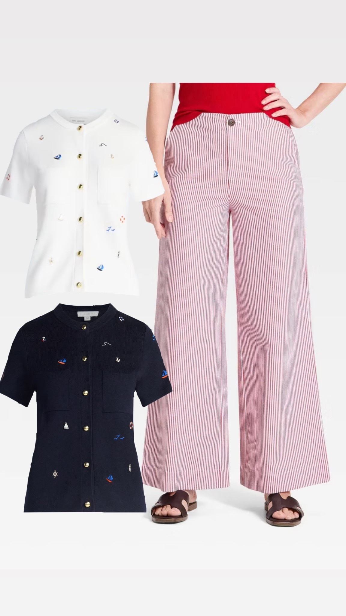 I have been waiting for these target red striped pants to be online and today is our lucky day… They are online and pair perfectly with this nautical top from Walmart… Wearing a size 2 in the pants. Size extra small and a sweater.  These pants are so good. 

#LTKdayinmylife #LTKgrwm #LTKootd