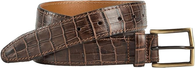 Johnston & Murphy Men's Croc-embossed Belt | Amazon (US)