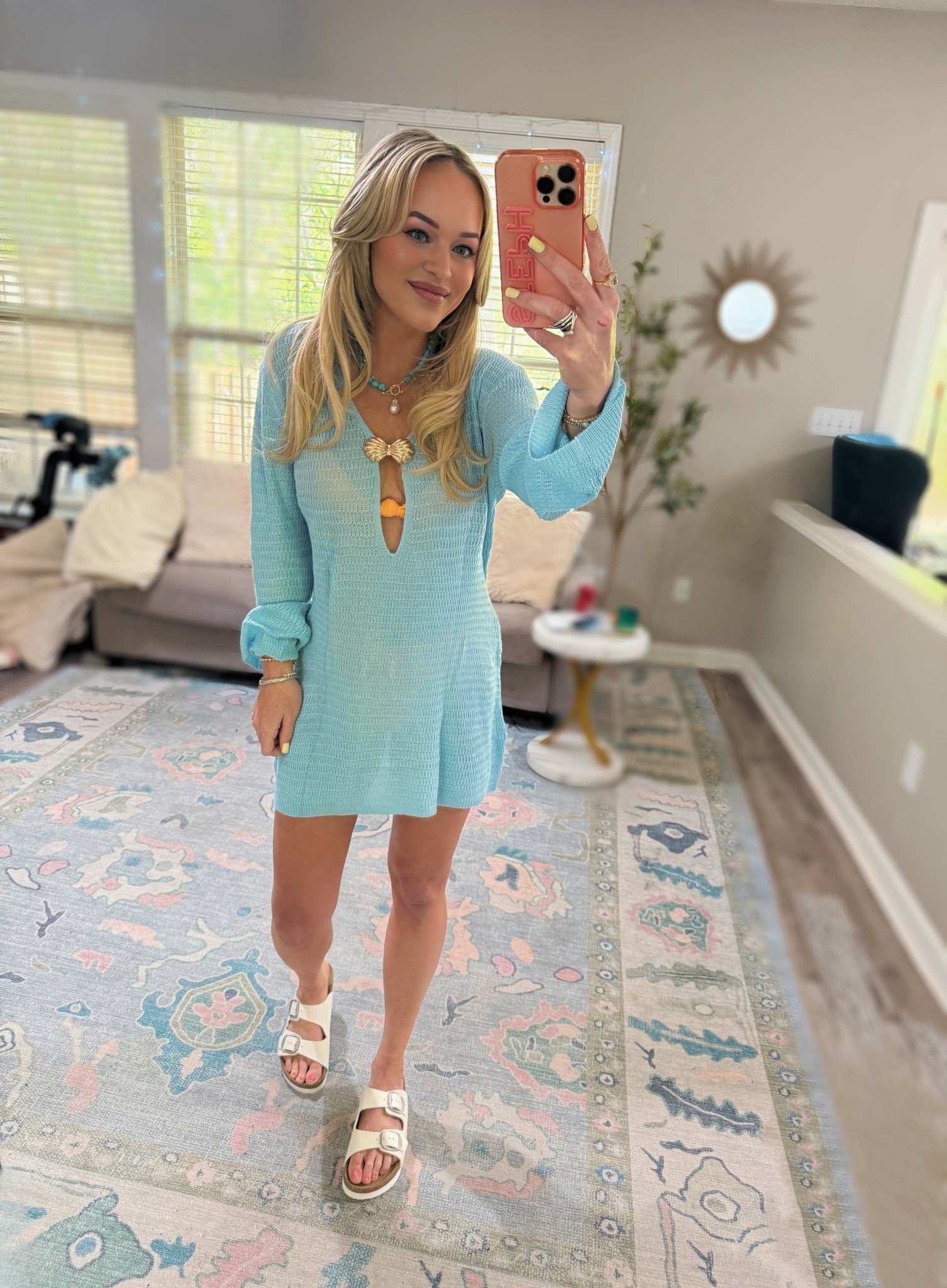 Amazon swimsuit coverup on sale! 🐚👙 
Swim coverup, crochet coverup, Amazon coverup, slide sandals, beaded necklaces 

#LTKTravel #LTKSaleAlert #LTKSwim