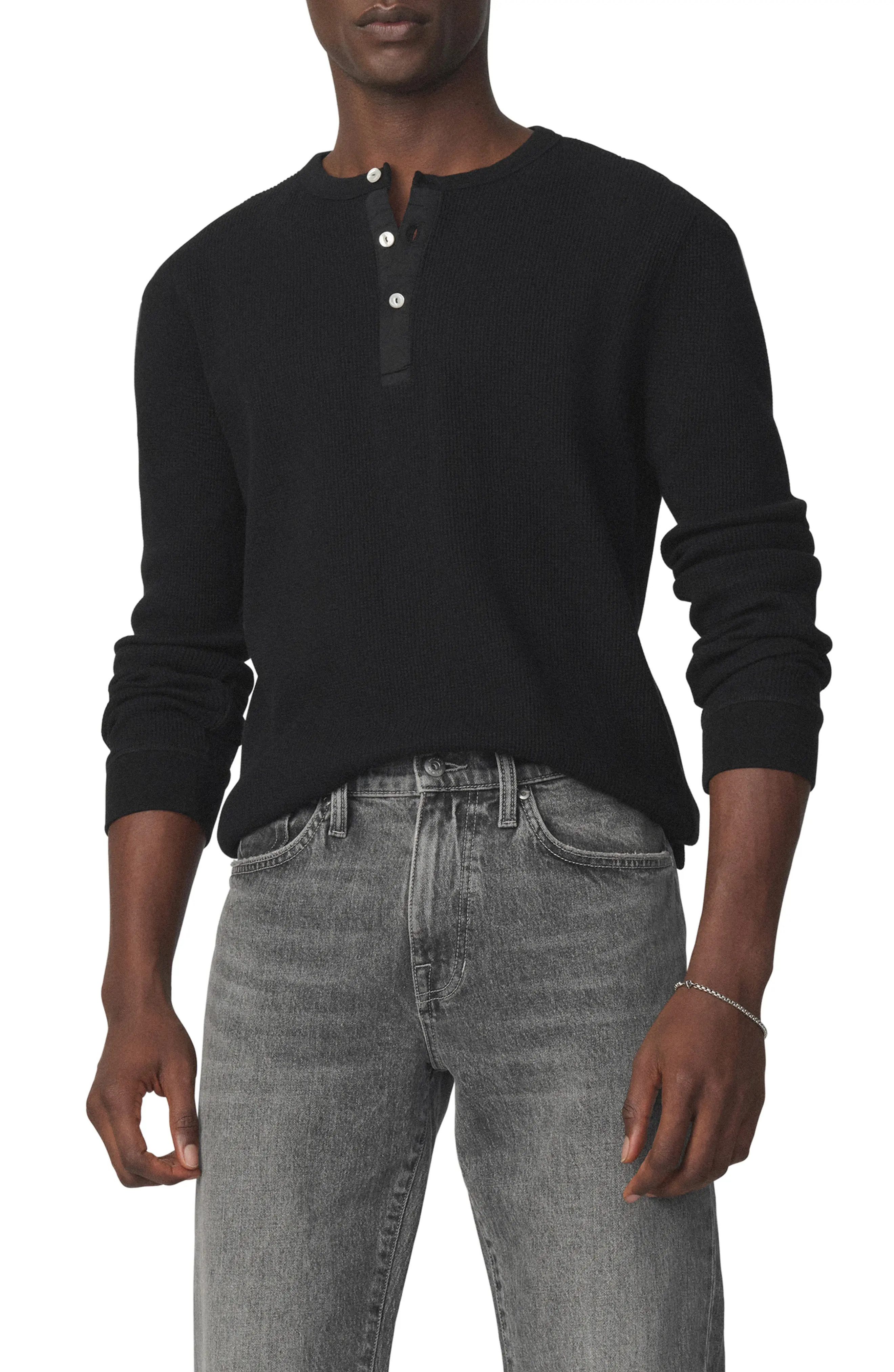 Joe's Long Sleeve Waffle Henley T-Shirt (Men) | Nordstrom | Nordstrom