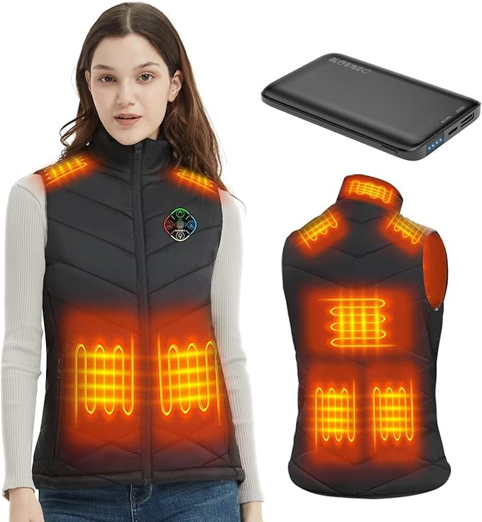 KOVNLO Heated Vest for Women With Battery Pack Included, Smart Button with Light-out Design, Elec... | Amazon (US)