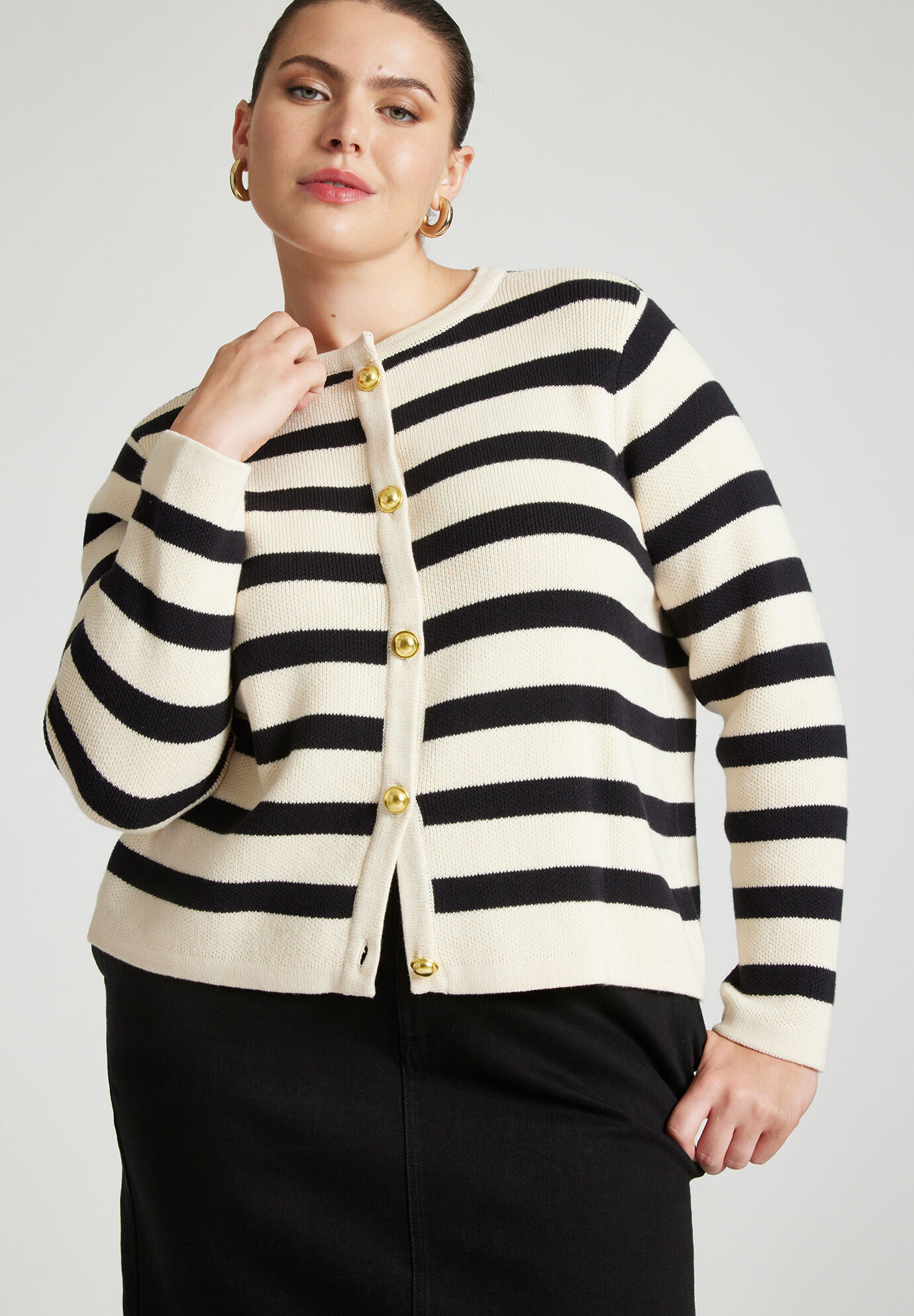 Intarsia Sweater Jacket | Eloquii