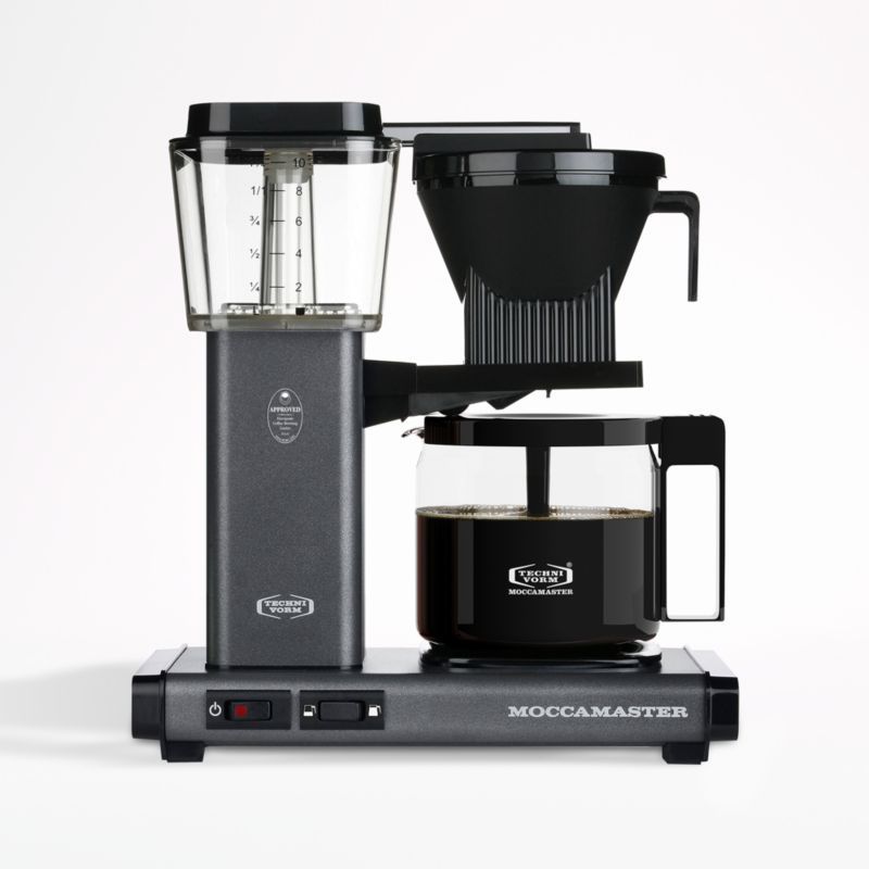 Moccamaster KBGV Glass Brewer 10-Cup Stone Grey Coffee Maker + Reviews | Crate & Barrel | Crate & Barrel