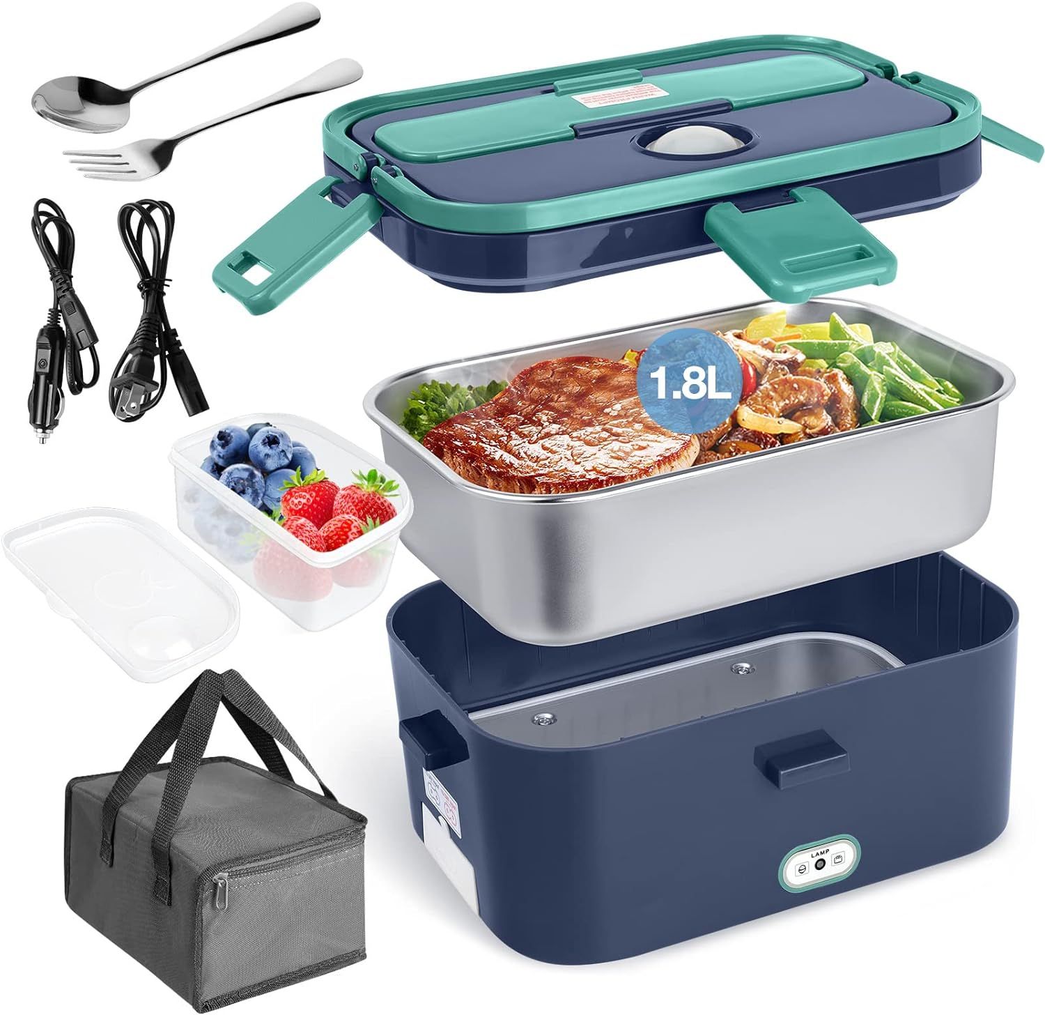 LHMTQVK Electric Lunch Box, Portable Food Warmer, Heated Lunch Box, Lunch Containers Lunch Warmer... | Amazon (US)