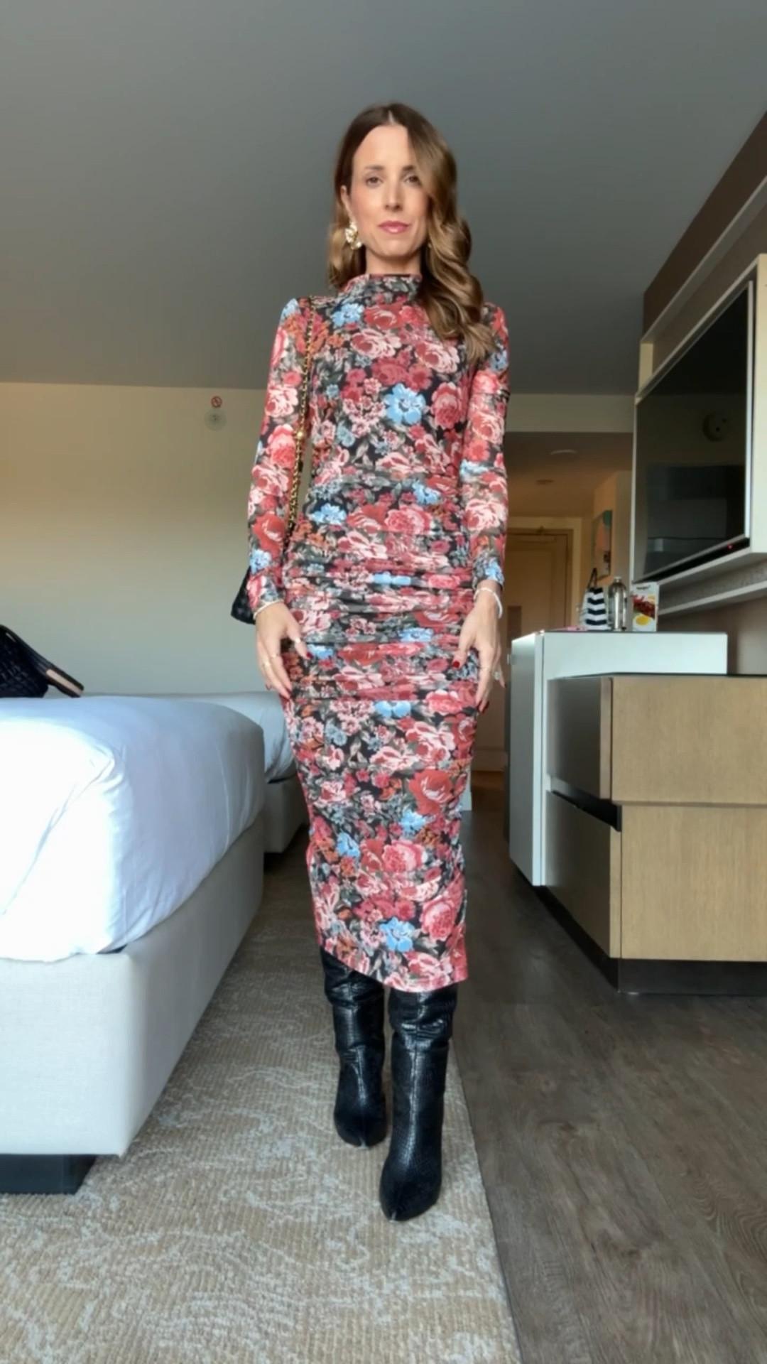Head to toe Amazon! This floral maxi dress is stunning!! Would be small bump-friendly too! Wearing small. I went up half a size in knee-high boots. Date night outfit. Party outfit. Fall wedding guest. Spring wedding guest. 


#LTKootd #LTKPetite #LTKgrwm