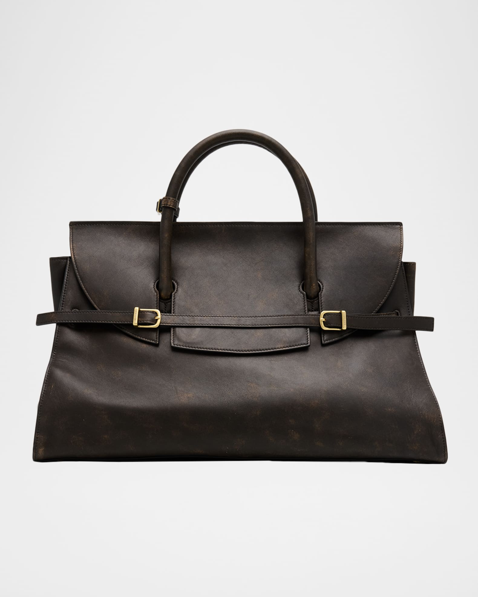 SIMKHAI River Belted Distressed Leather Tote Bag | Neiman Marcus