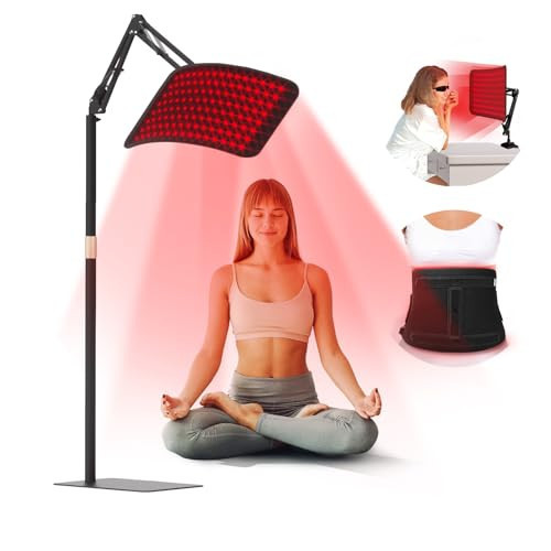 Red Light Therapy, 3 in 1 Infrared Light Therapy with Stand, Deep 660nm and 850nm Red Light Therapy for Face and Body, Red Light Therapy Panel for Face, Muscles Pain, Skin, Back, Leg, Waist, Joints | Amazon (US)