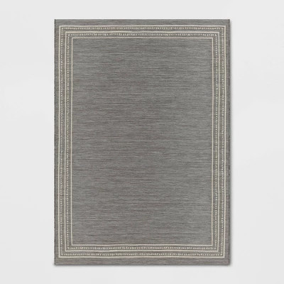 Casual Border Outdoor Rug Gray - Threshold™ designed with Studio McGee | Target