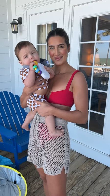 Baby beach cuddles! 

Toddler outfit - spring toddler clothes - vacation outfit - red bikini - revolve - swim - revolve swim - swimsuit coverup - crochet swim cover - bikini 

#LTKbaby #LTKstyletip #LTKswim