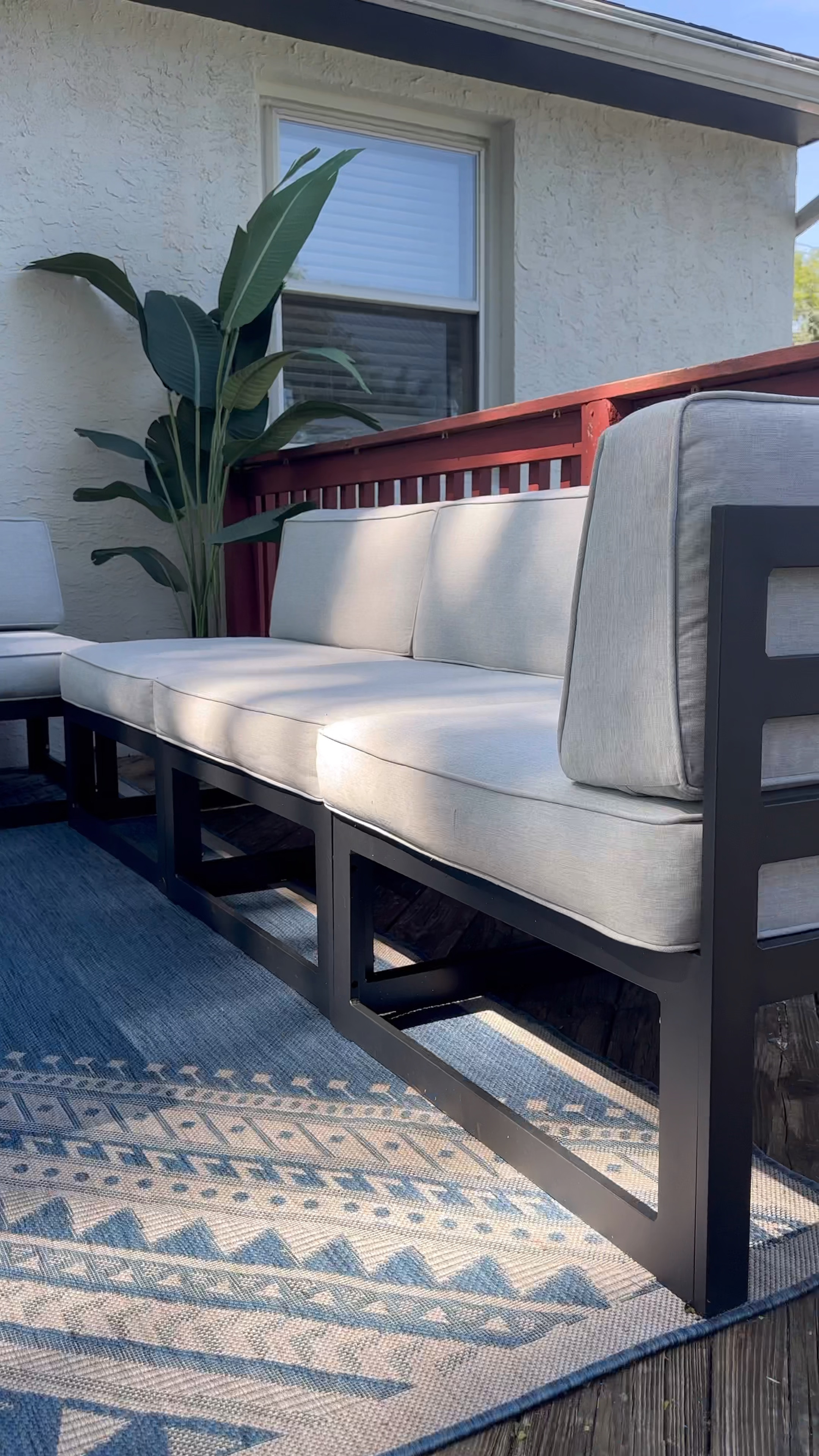 I found this 7-piece outdoor sofa set for less than $1k! I wanted something modern that seated at least 5, but I wasn’t trying to spend $3000+ for it. 🫣

*Insert this patio set that I’m completely obsessed with… $750 + shipping 👀

There weren’t many reviews, but I’m so glad I went ahead and ordered it! The quality is great. The seats are spacious and the cushions are 5” thick. The fabric is waterproof and fade-resistant. The table was included. Plus, the modular design lets me arrange seats however I want.

Mission acccomplished! ✨

#LTKSeasonal #LTKVideo #LTKHome