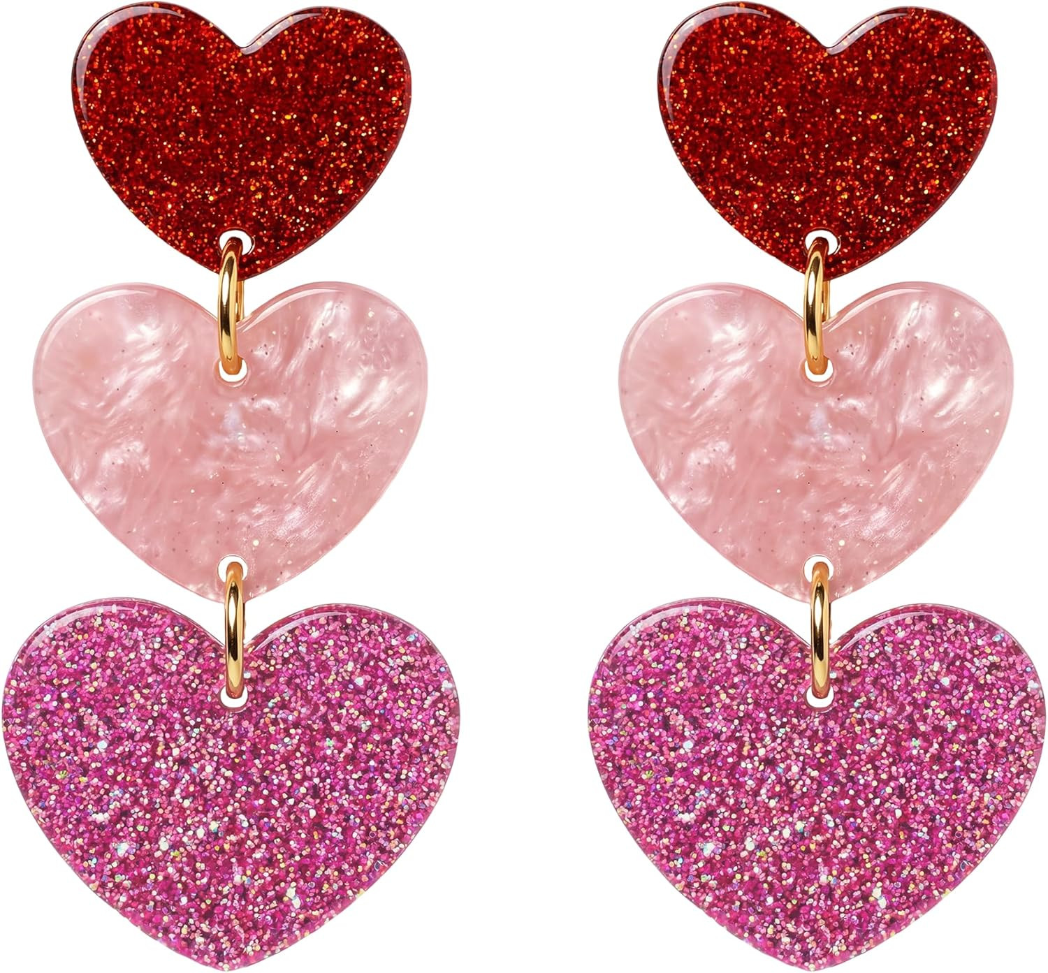 Valentines Day Outfit Women - Heart Earrings for Her | Valentines Day Gifts for Her Girls - Valen... | Amazon (US)