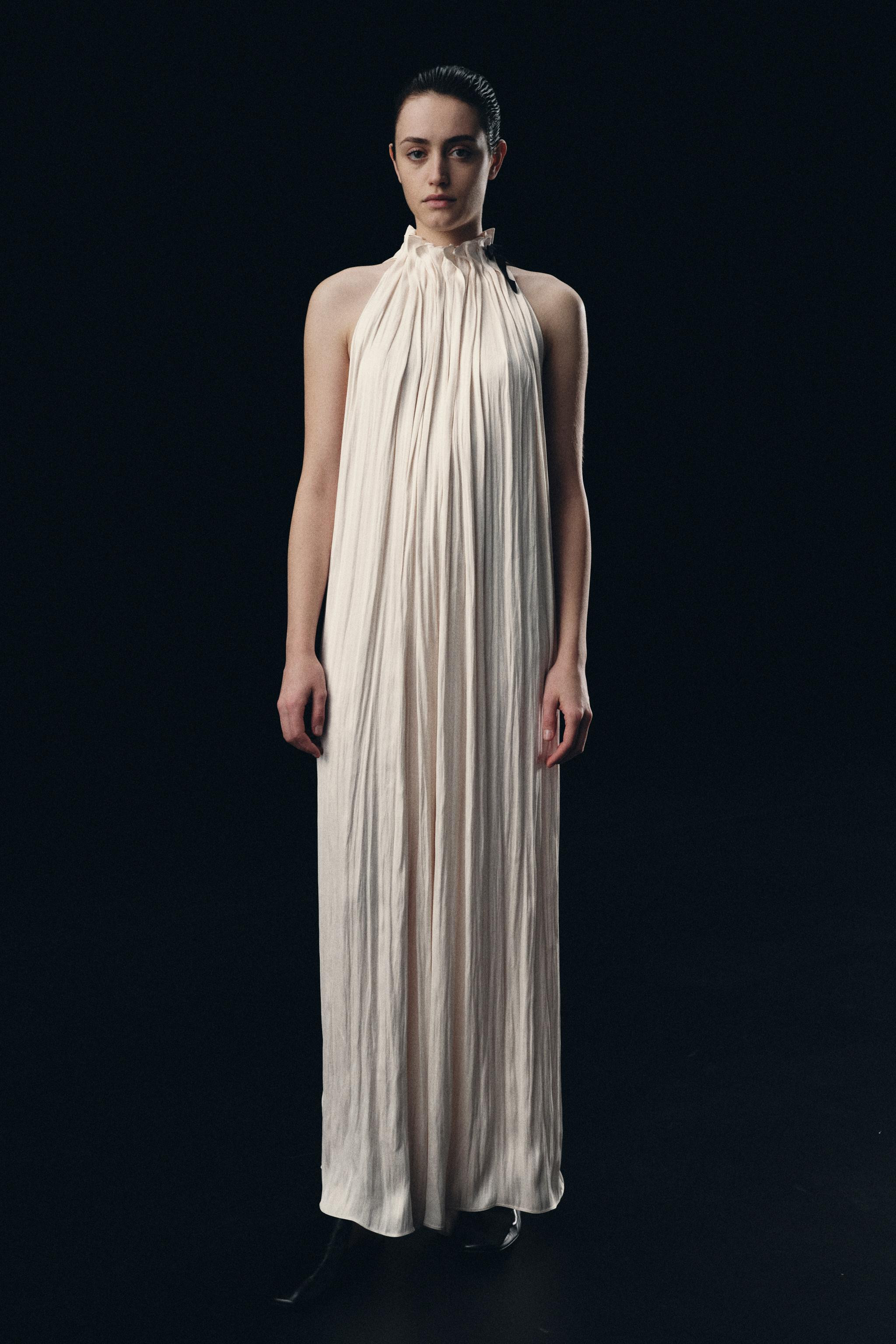 SATIN EFFECT BOW JUMPSUIT ZW COLLECTION | Zara US