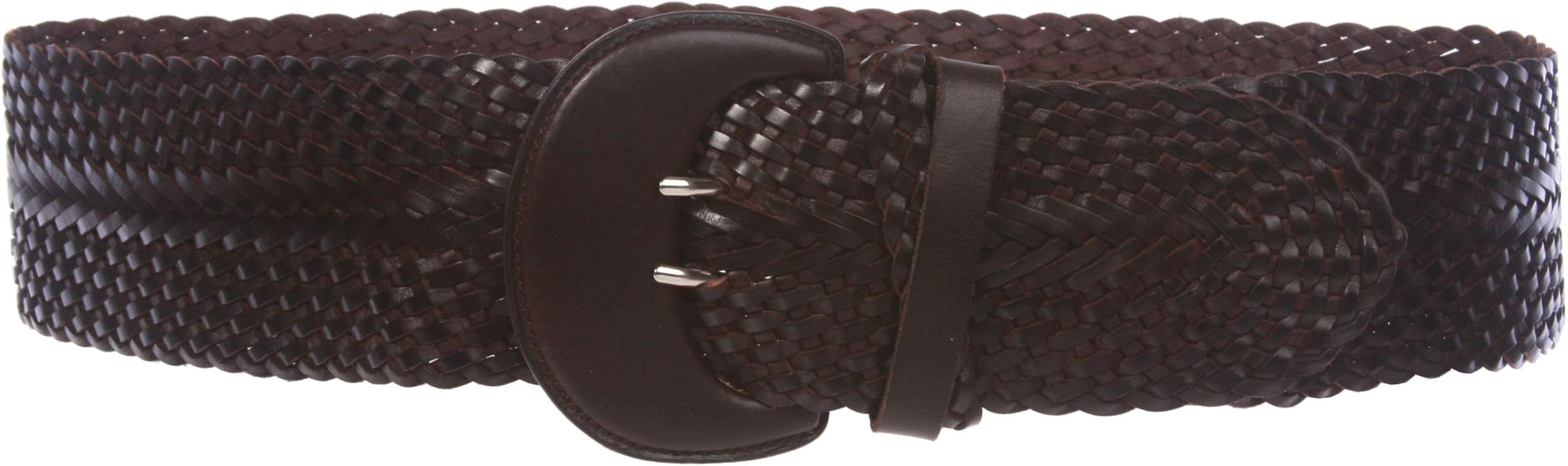 Women's High Waist Braided Woven Full Grain Leather Belt | Amazon (US)