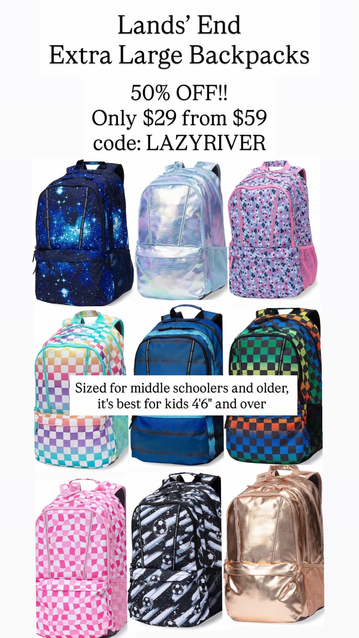Lands’ End extra large backpacks for kids

#LTKKids #LTKSaleAlert