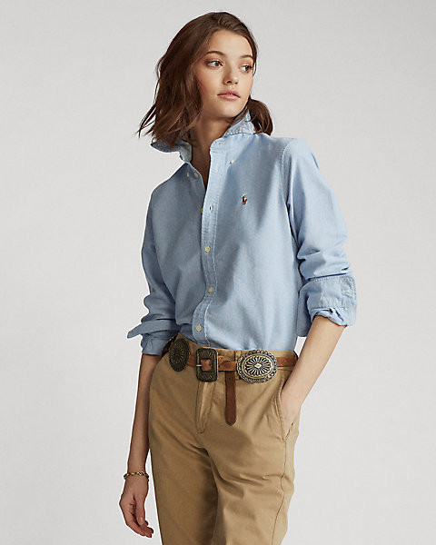 Slim Fit Washed Cotton Oxford Shirt | Ralph Lauren (UK)