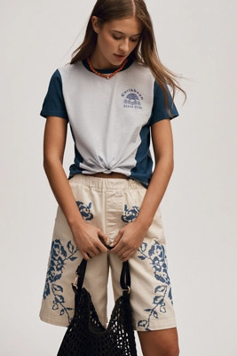 The Bennie Cotton-Slub Crew-Neck Tee by Pilcro: Colorblock Edition | Anthropologie (US)