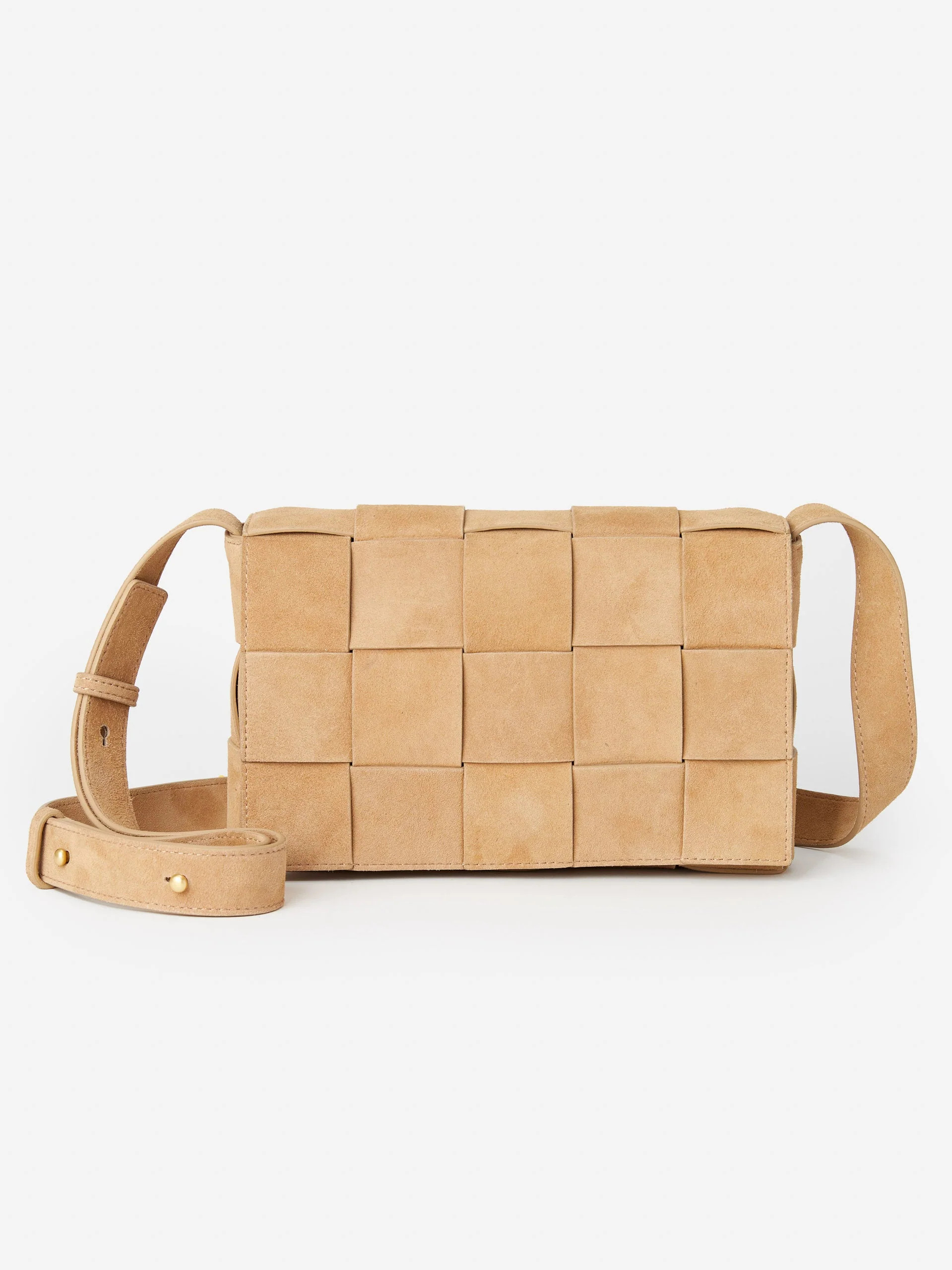 Sand Una Woven Suede Crossbody | Women's Handbags  | J.McLaughlin | J.McLaughlin