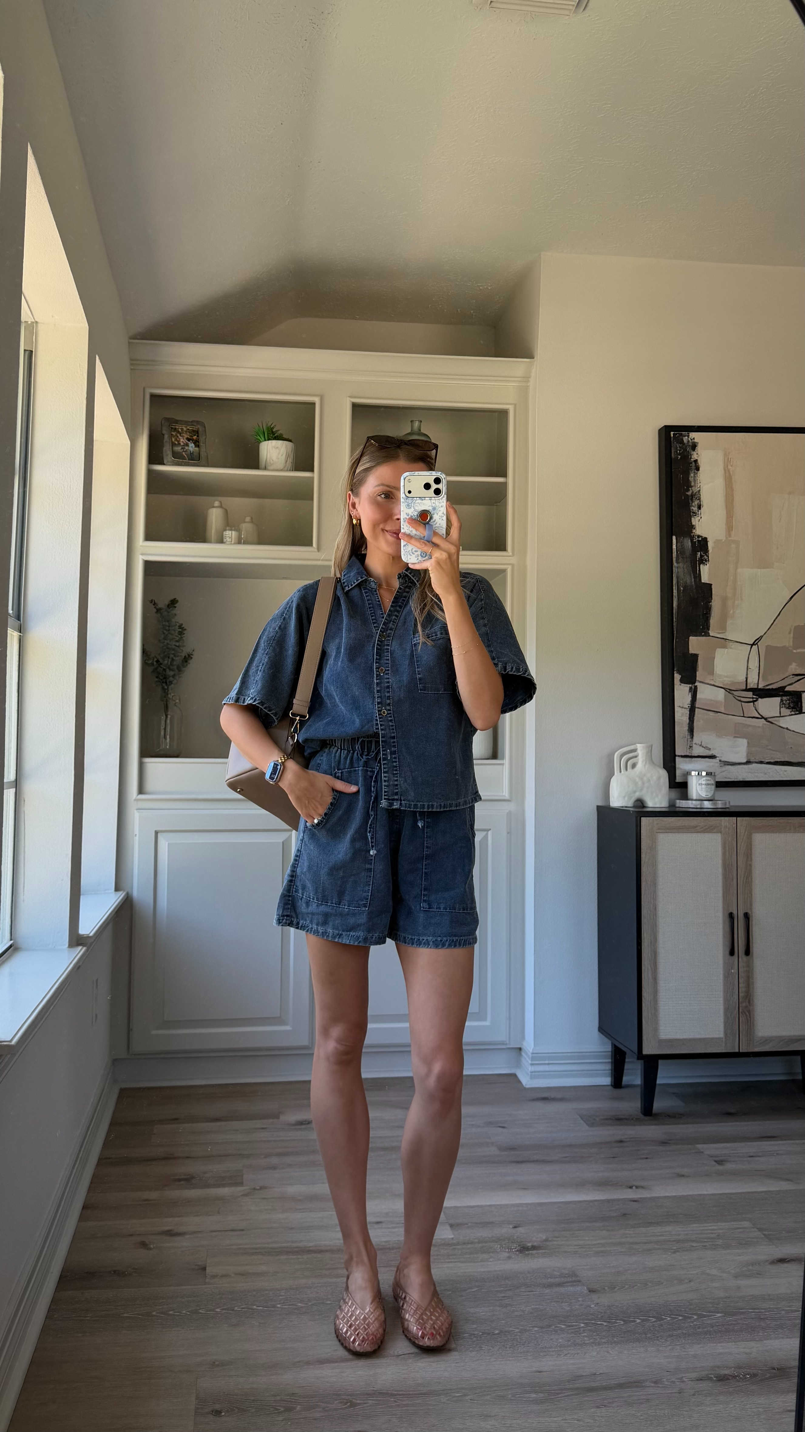love this denim set! wearing small  

 