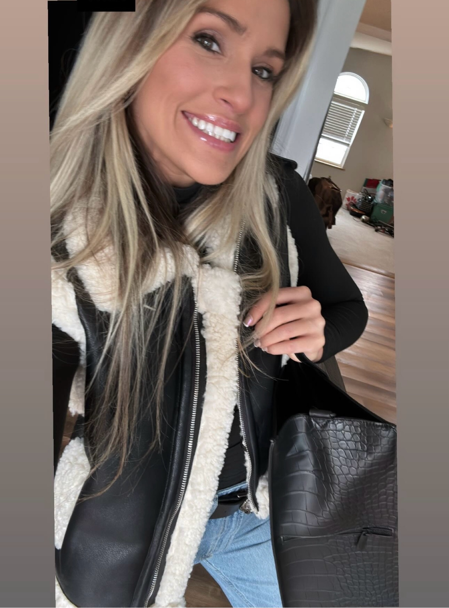 Lined leather vest? Say less!! Featuring my Beis bag and Kurt Geiger Eagle head belt! 

#LTKSaleAlert #LTKWorkwear #LTKStyleTip