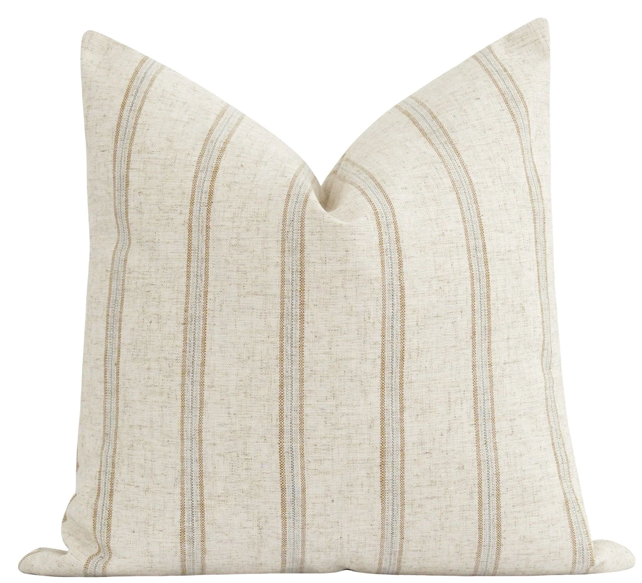 Trenton Sandstone Farmhouse Stripe Pillow | Land of Pillows