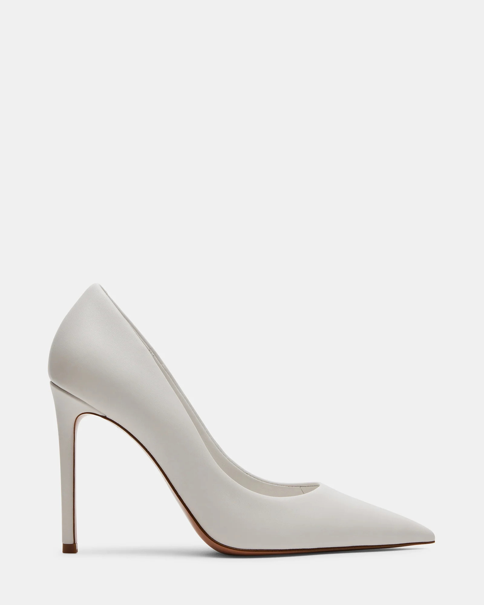 THRIVE White Leather Stiletto Pump | Women's Heels | Steve Madden (US)